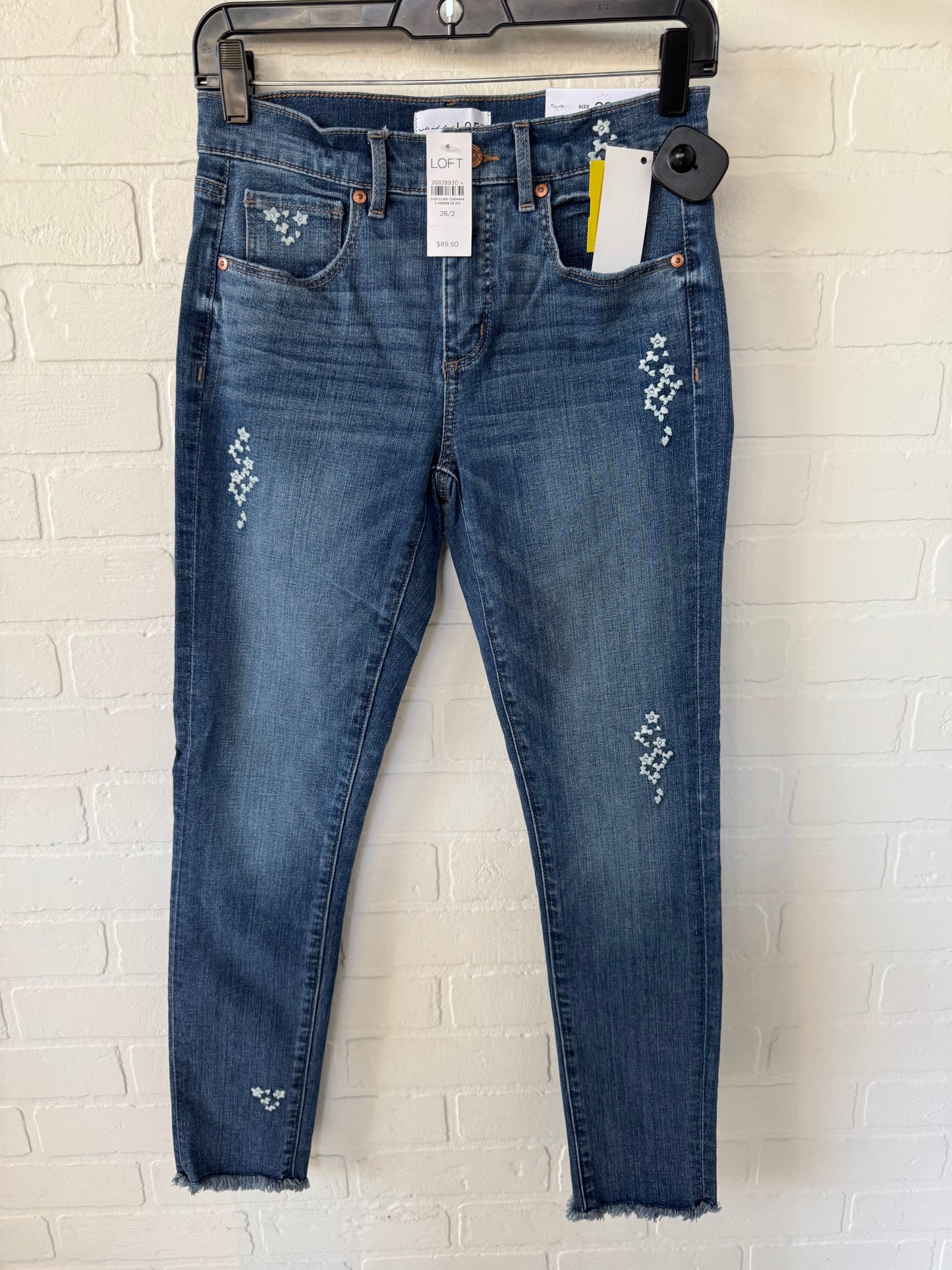 Jeans Skinny By Loft In Blue Denim, Size: 2