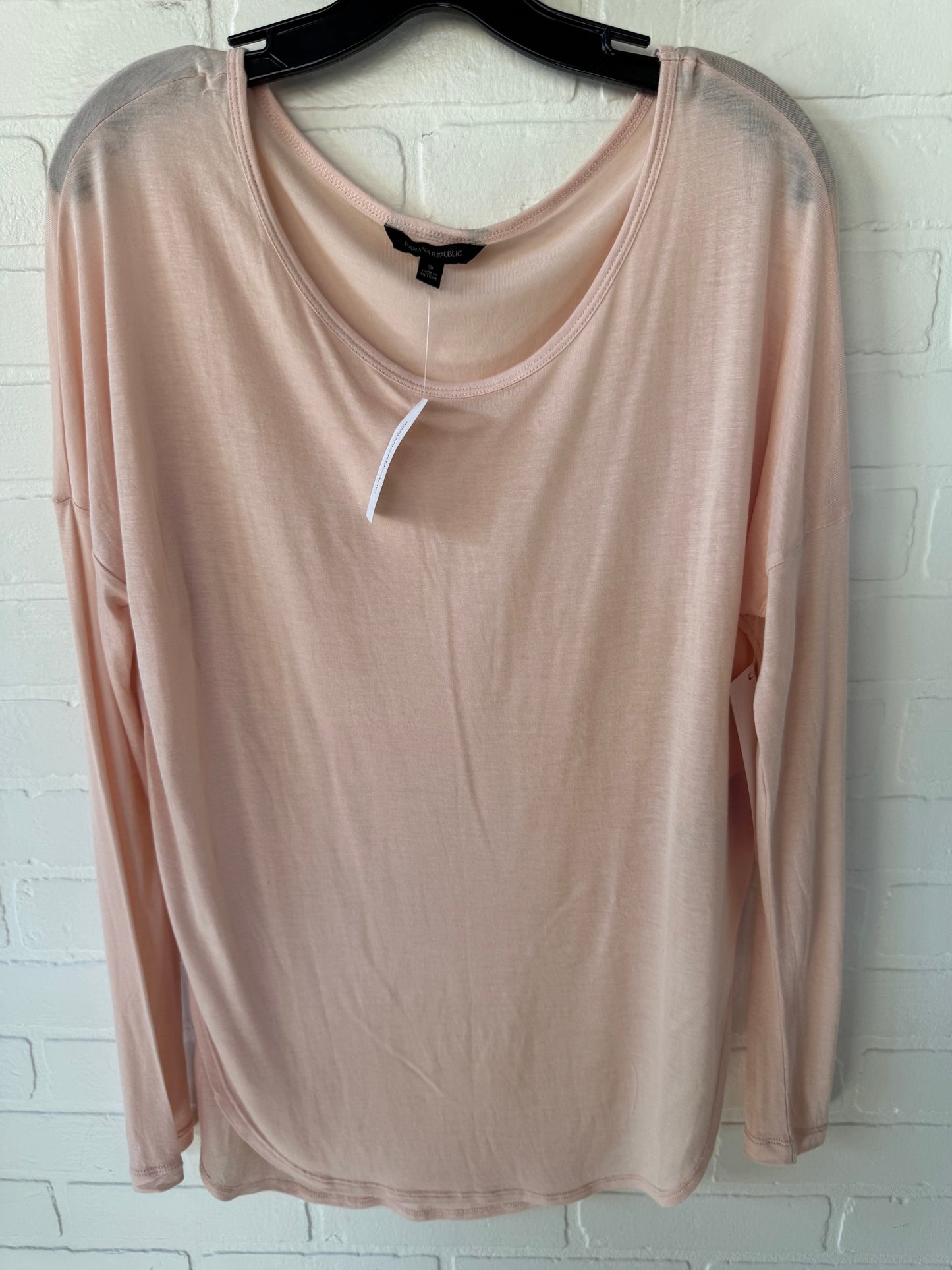 Top Long Sleeve Basic By Banana Republic In Pink, Size: S