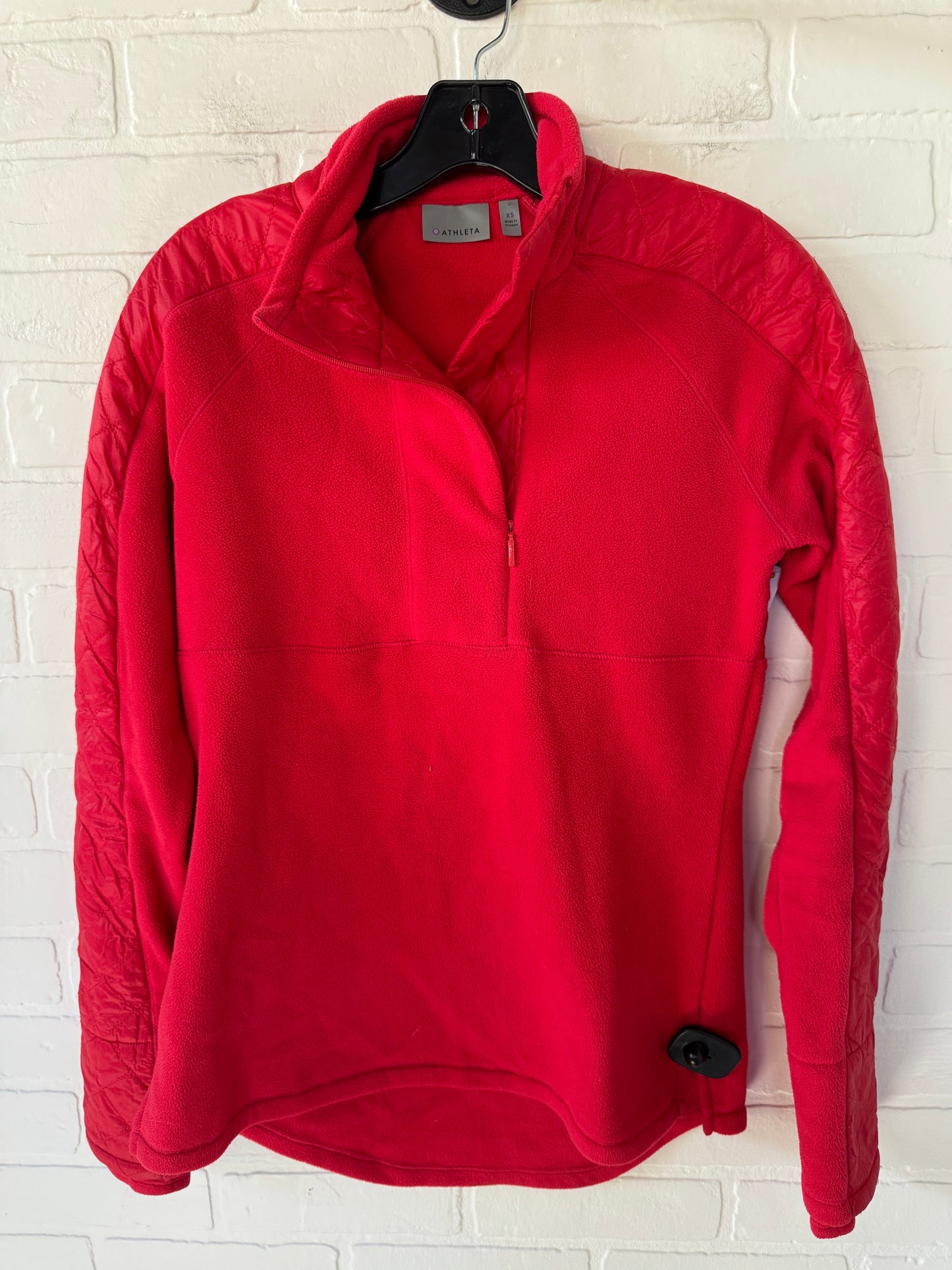 Jacket Faux Fur & Sherpa By Athleta In Red, Size: Xs