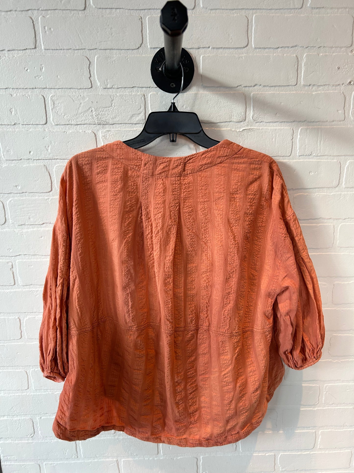 Top 3/4 Sleeve By We The Free In Orange, Size: Xs