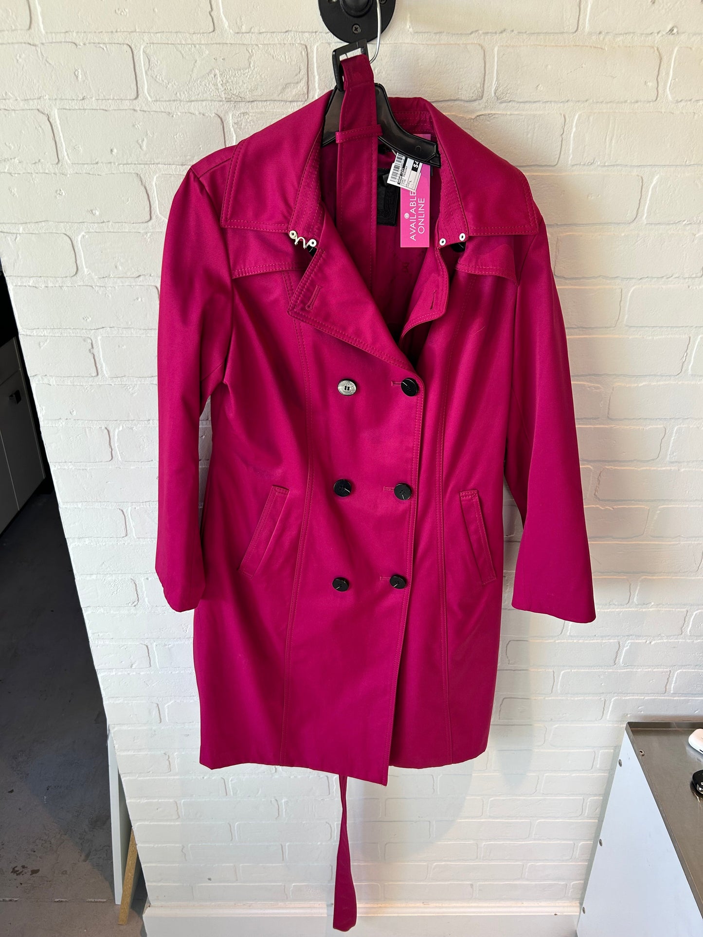 Coat Peacoat By Dawn Levy In Pink, Size: L