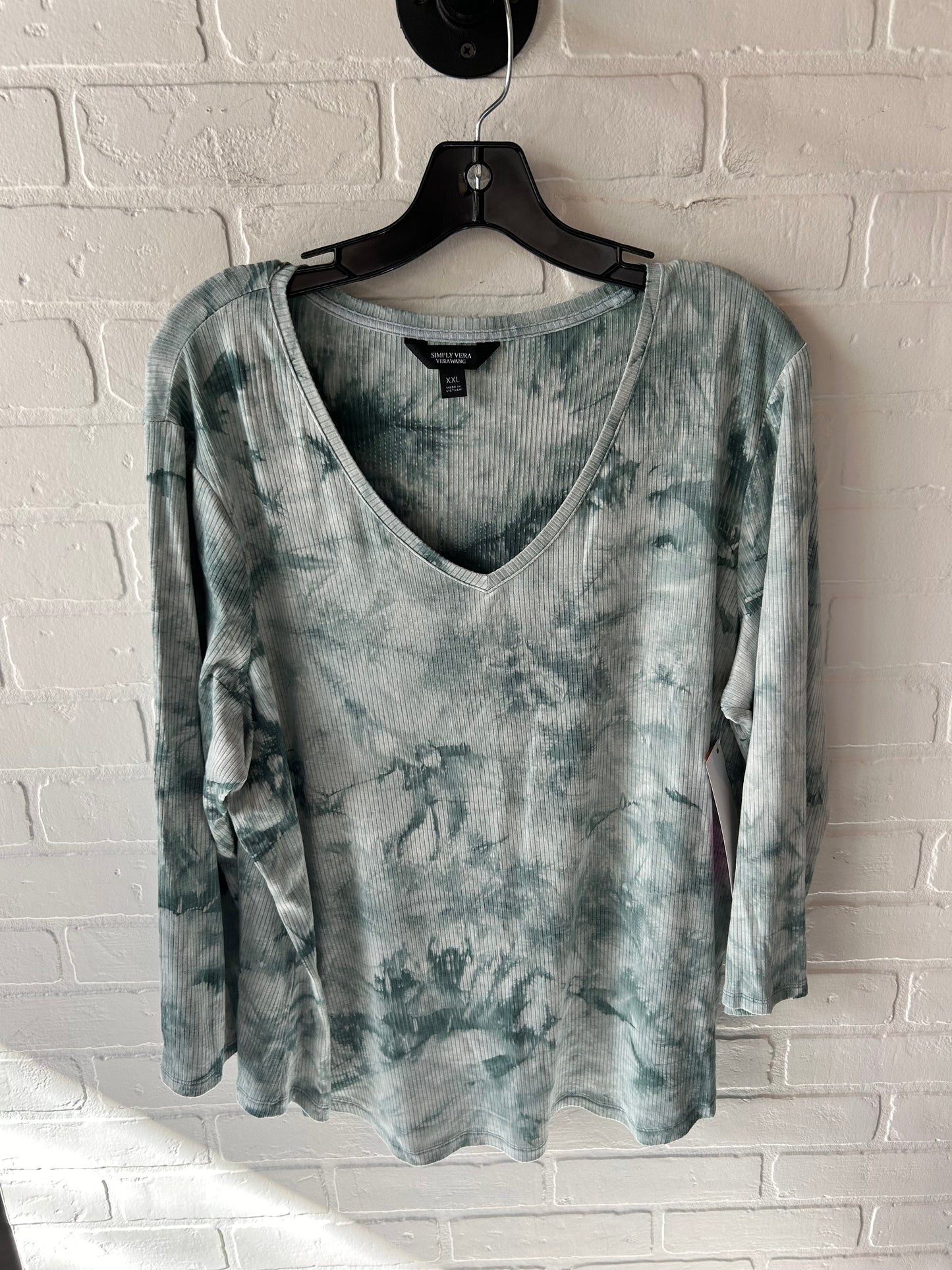 Top Long Sleeve By Simply Vera In Green, Size: Xxl