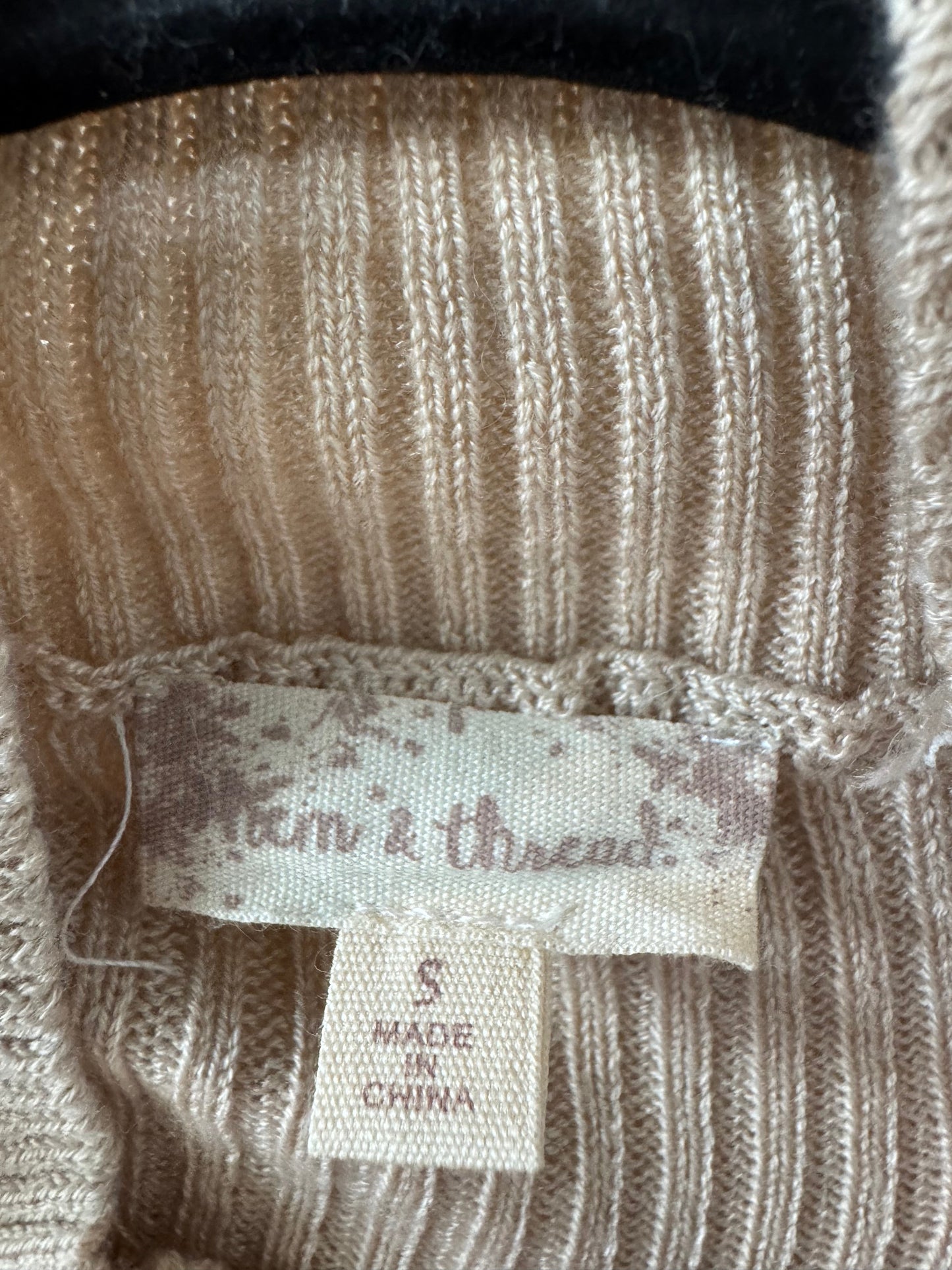 Sweater By Hem & Thread In Tan, Size: S