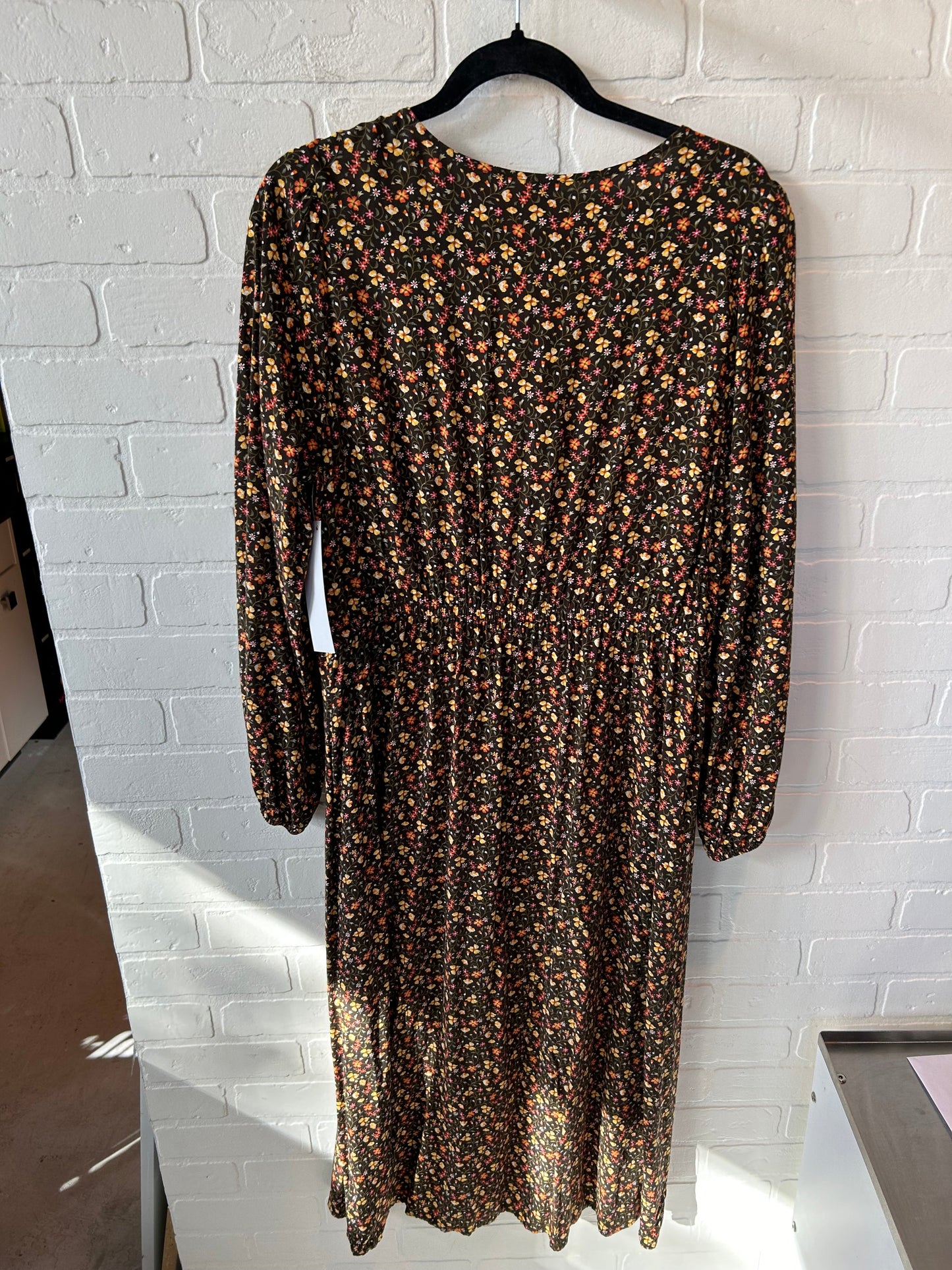 Dress Casual Maxi By Old Navy In Brown & Green, Size: Xl