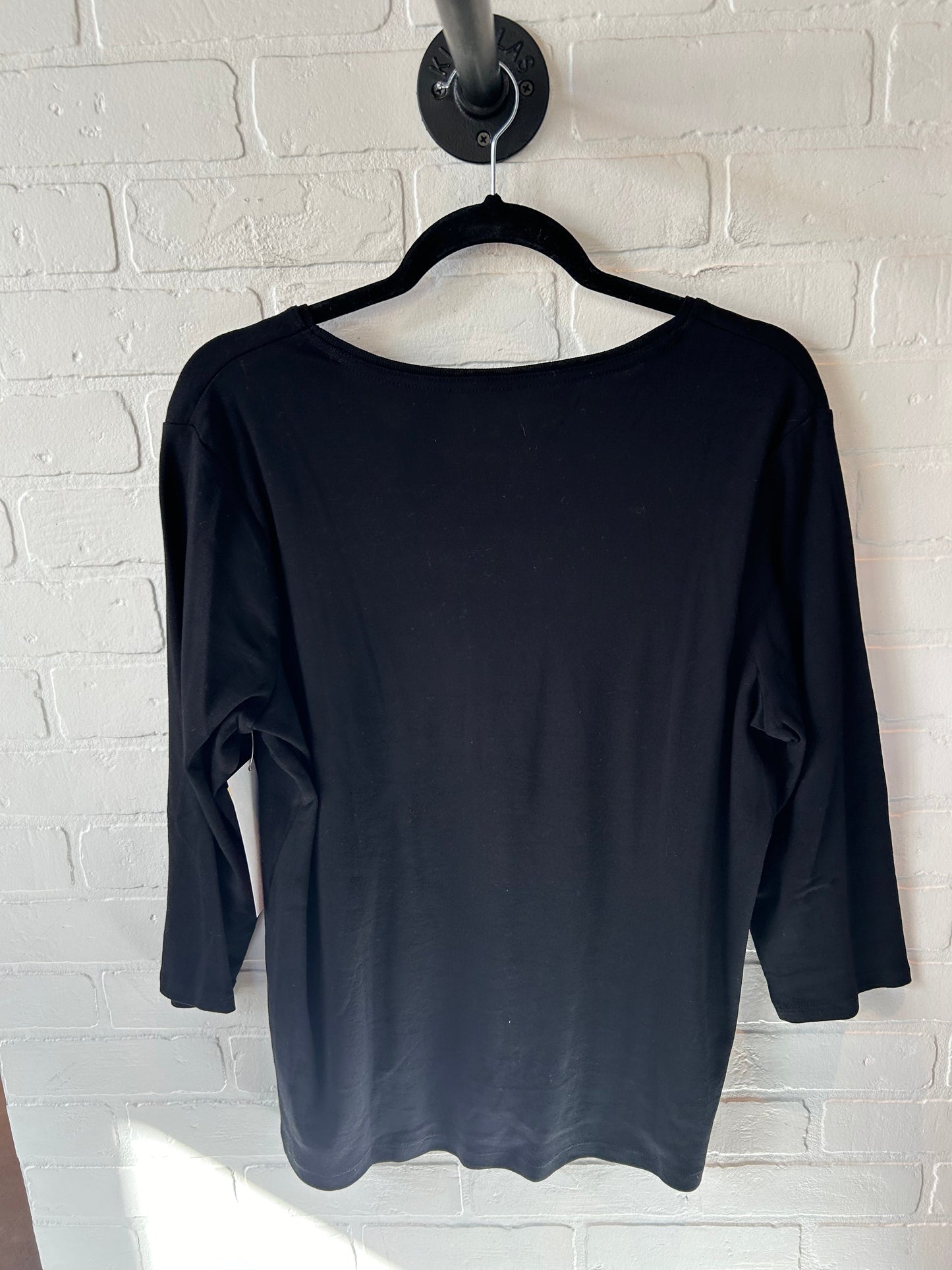 Top 3/4 Sleeve Basic By Chicos In Black, Size: Xl