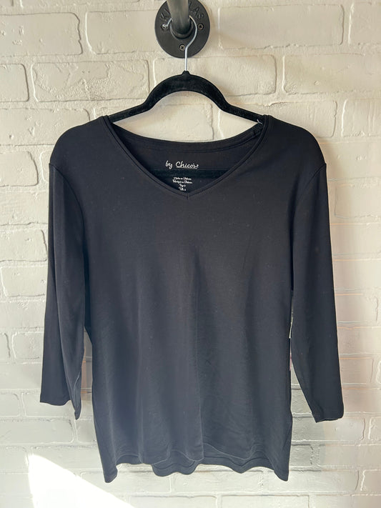 Top 3/4 Sleeve Basic By Chicos In Black, Size: Xl