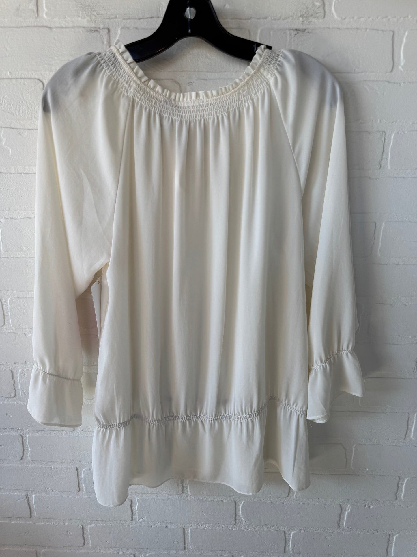 Top Long Sleeve By Chicos In Cream, Size: L