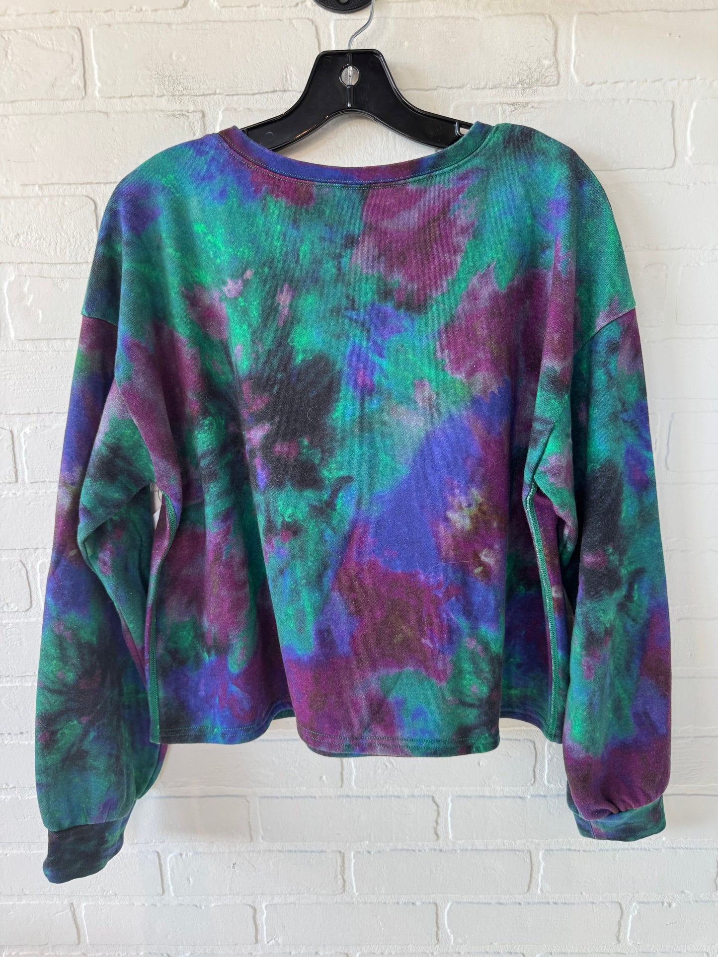 Top Long Sleeve By Paige In Green & Purple, Size: M