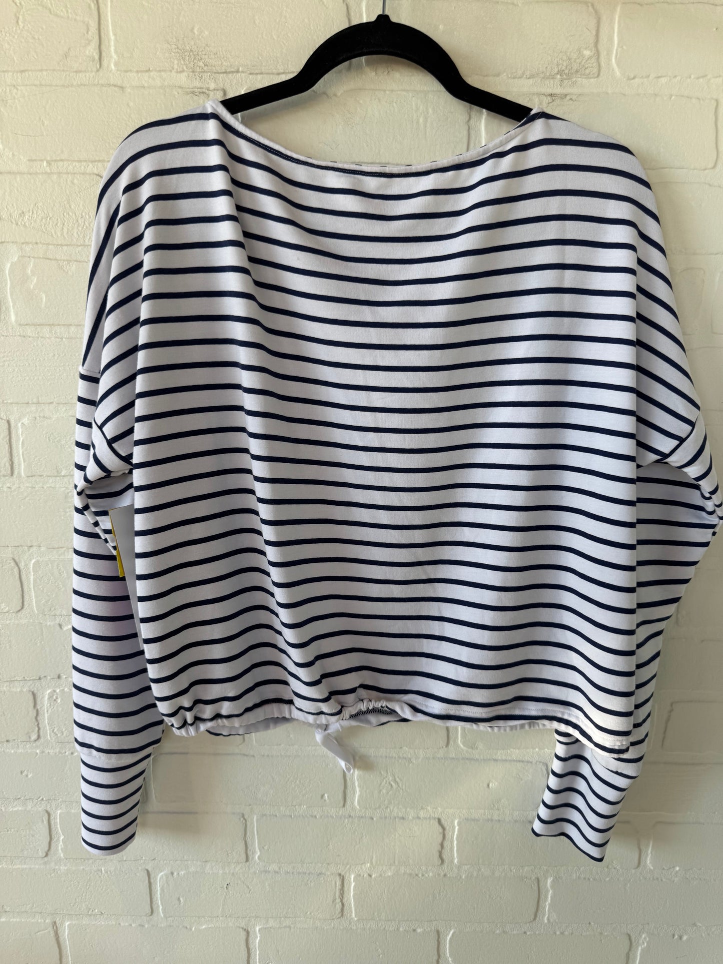 Athletic Top Long Sleeve Crewneck By Fabletics In Blue & White, Size: Xs