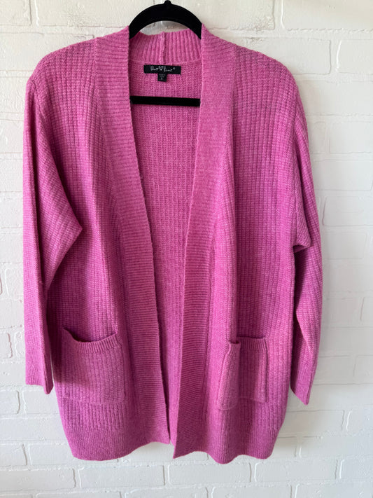 Sweater Cardigan By Velvet Heart In Pink, Size: S