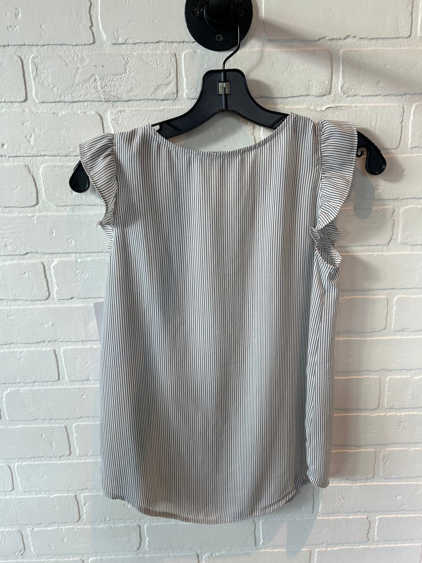 Top Short Sleeve By Loft In Black & White, Size: Xxsp