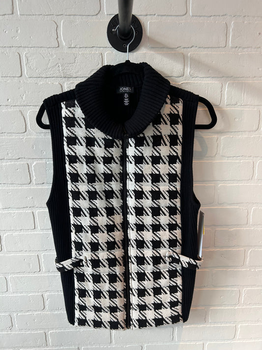 Vest Puffer & Quilted By Jones New York In Black & White, Size: L