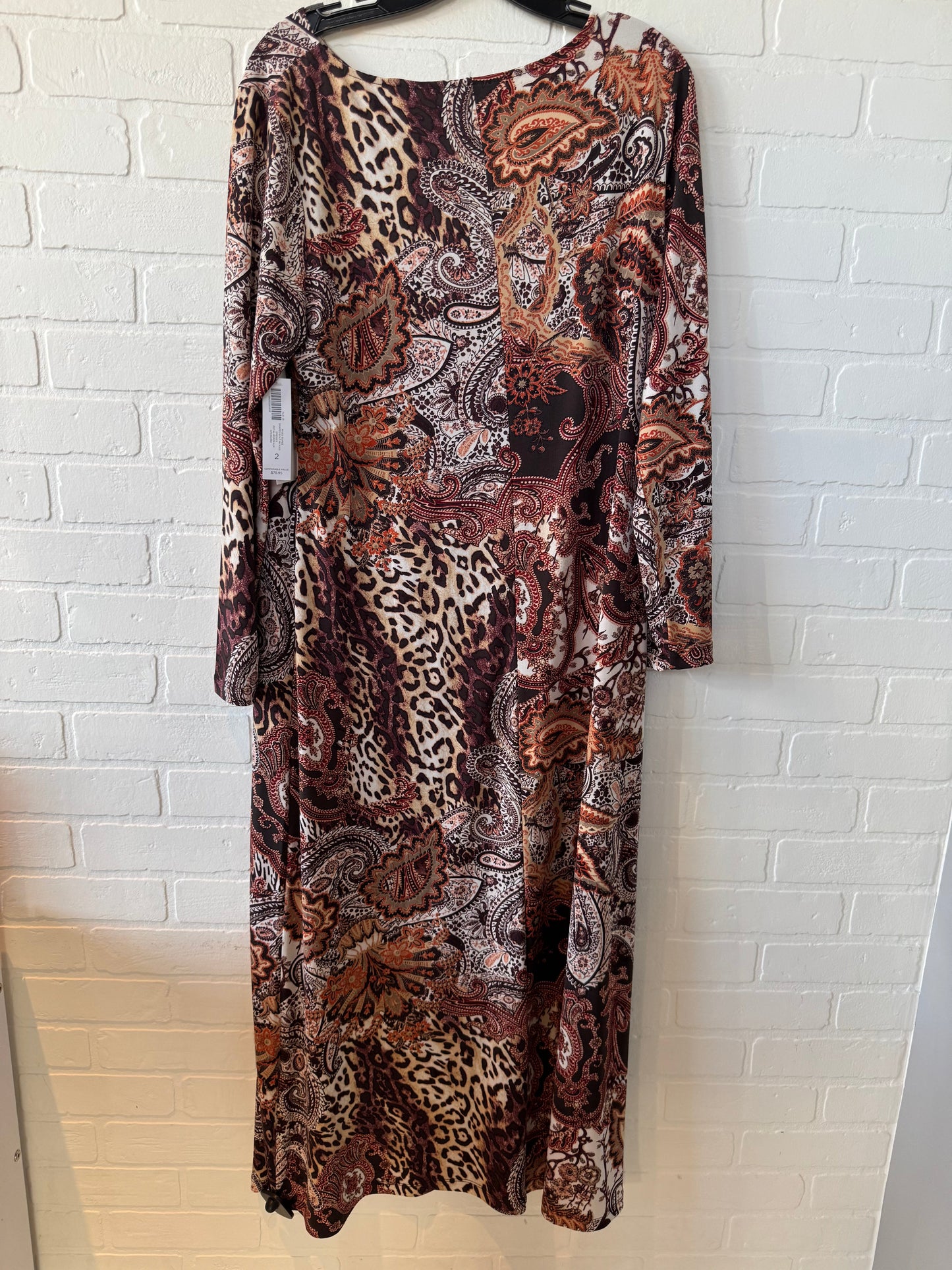 Dress Casual Maxi By Chicos In Brown, Size: L