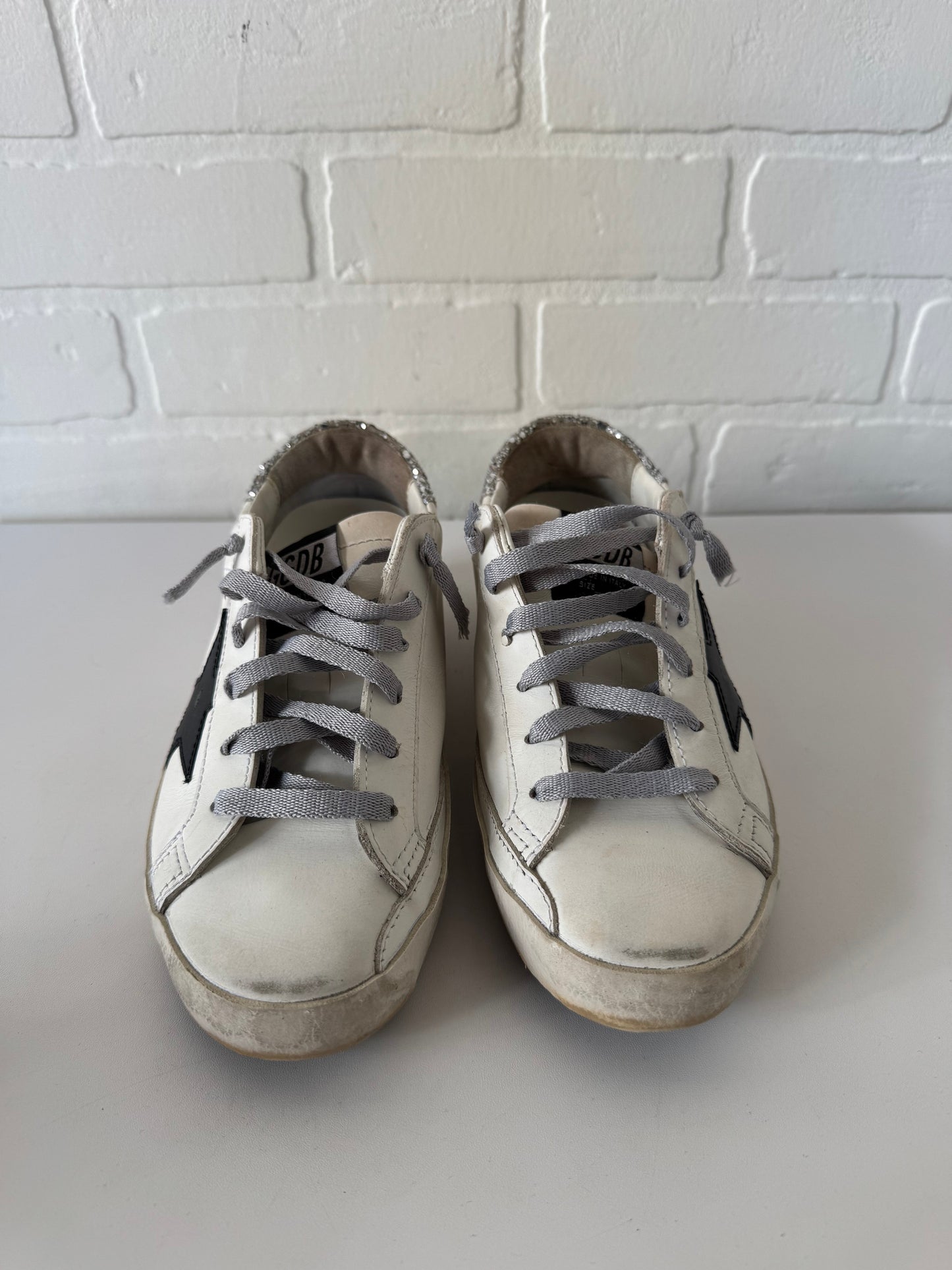 Shoes Luxury Designer By Golden Goose In Black & White, Size: 6