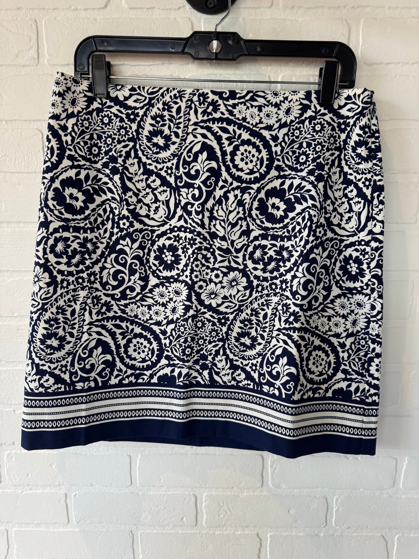 Skirt Mini & Short By Talbots In Blue & Cream, Size: 10p