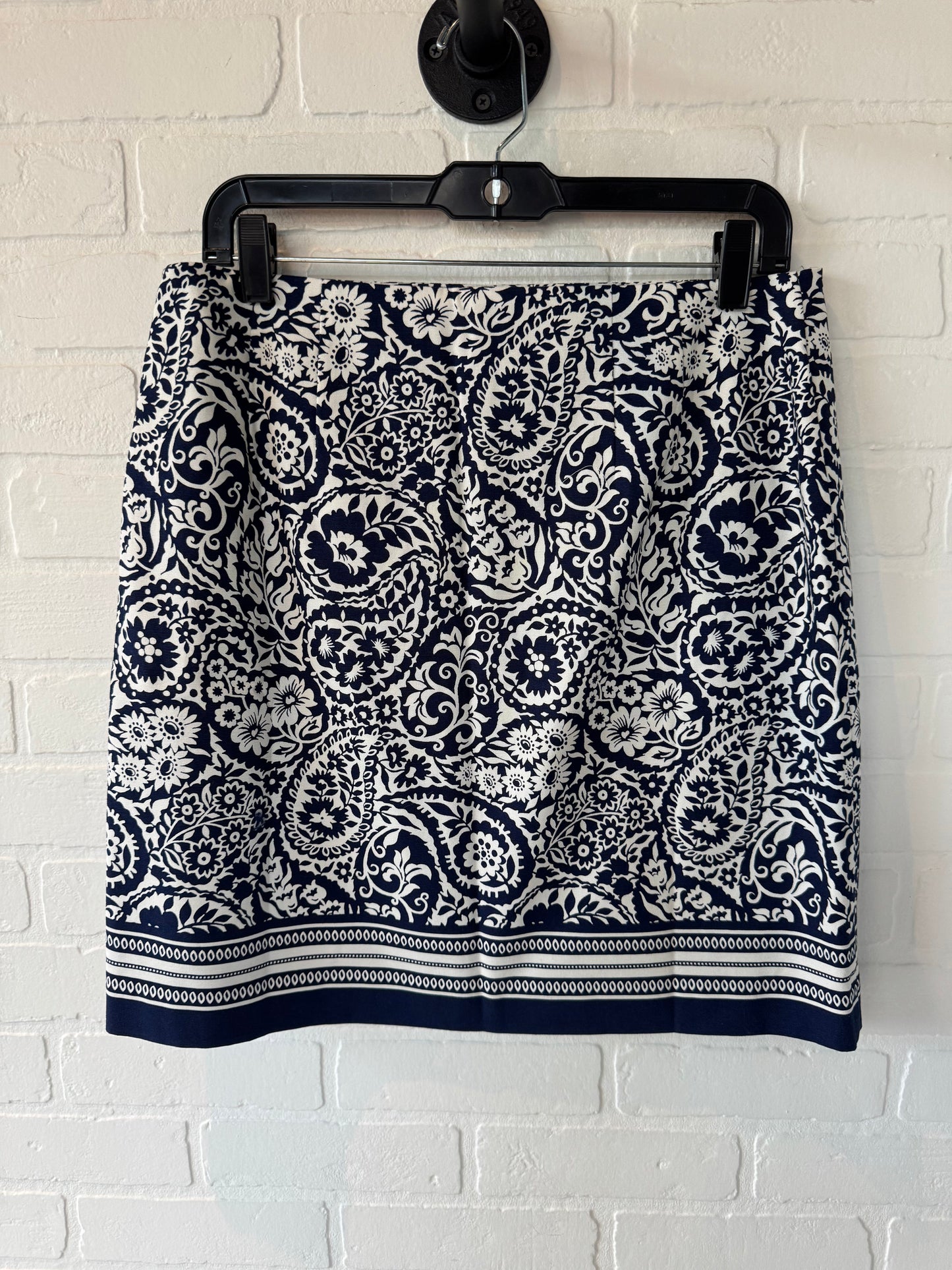 Skirt Mini & Short By Talbots In Blue & Cream, Size: 10p