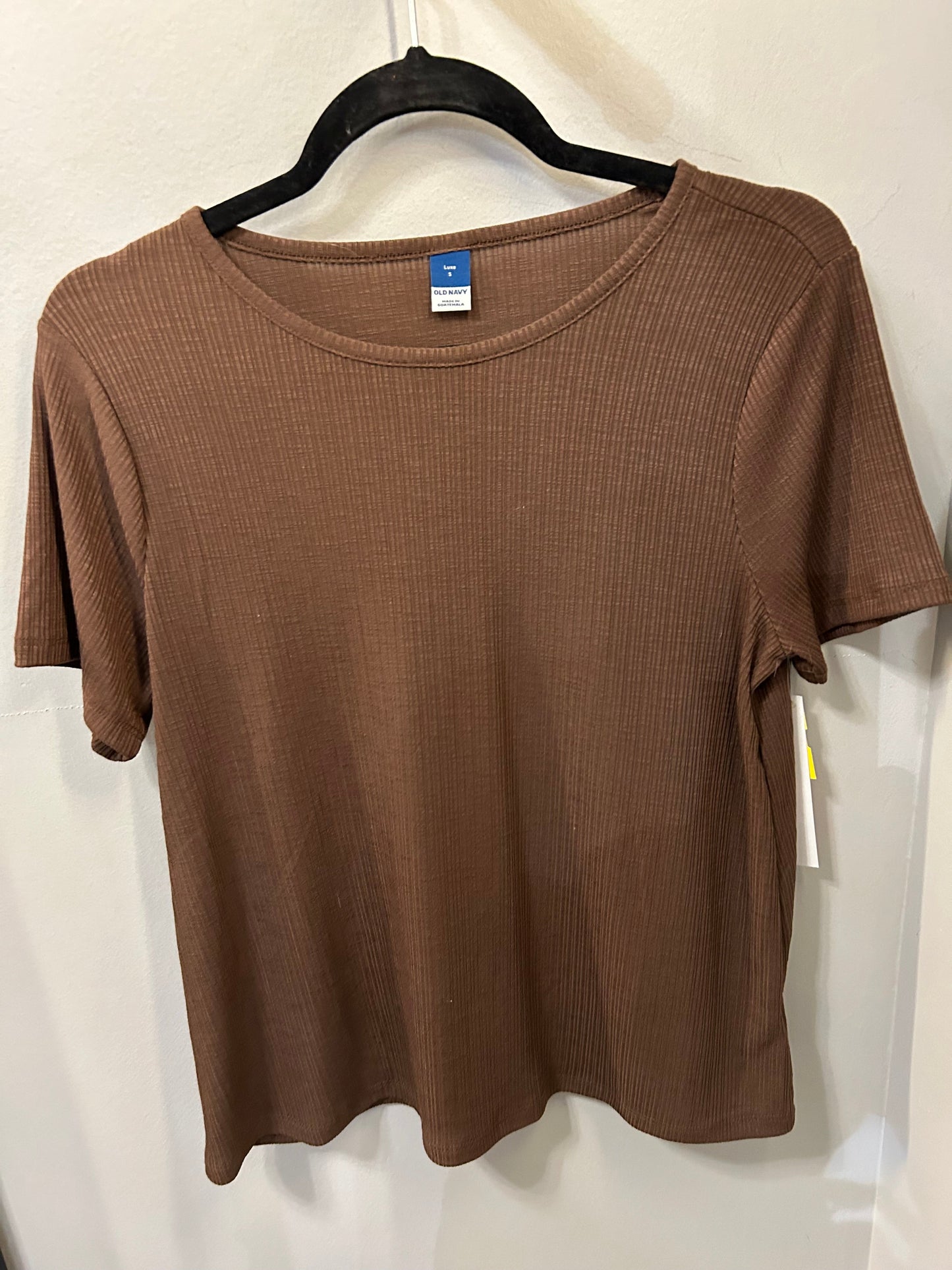 Top Short Sleeve Basic By Old Navy In Brown, Size: S