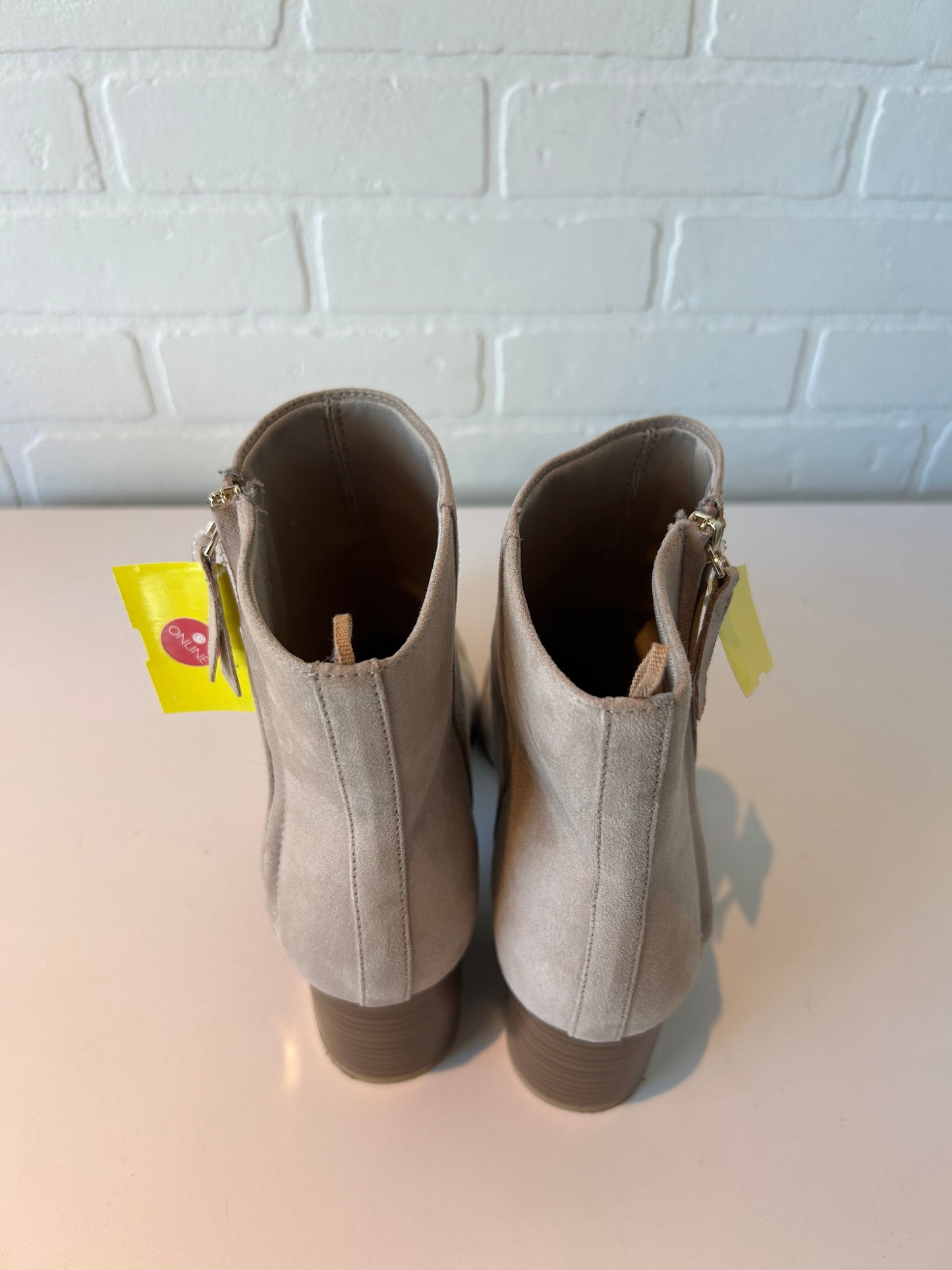 Boots Ankle Heels By Old Navy In Tan, Size: 10