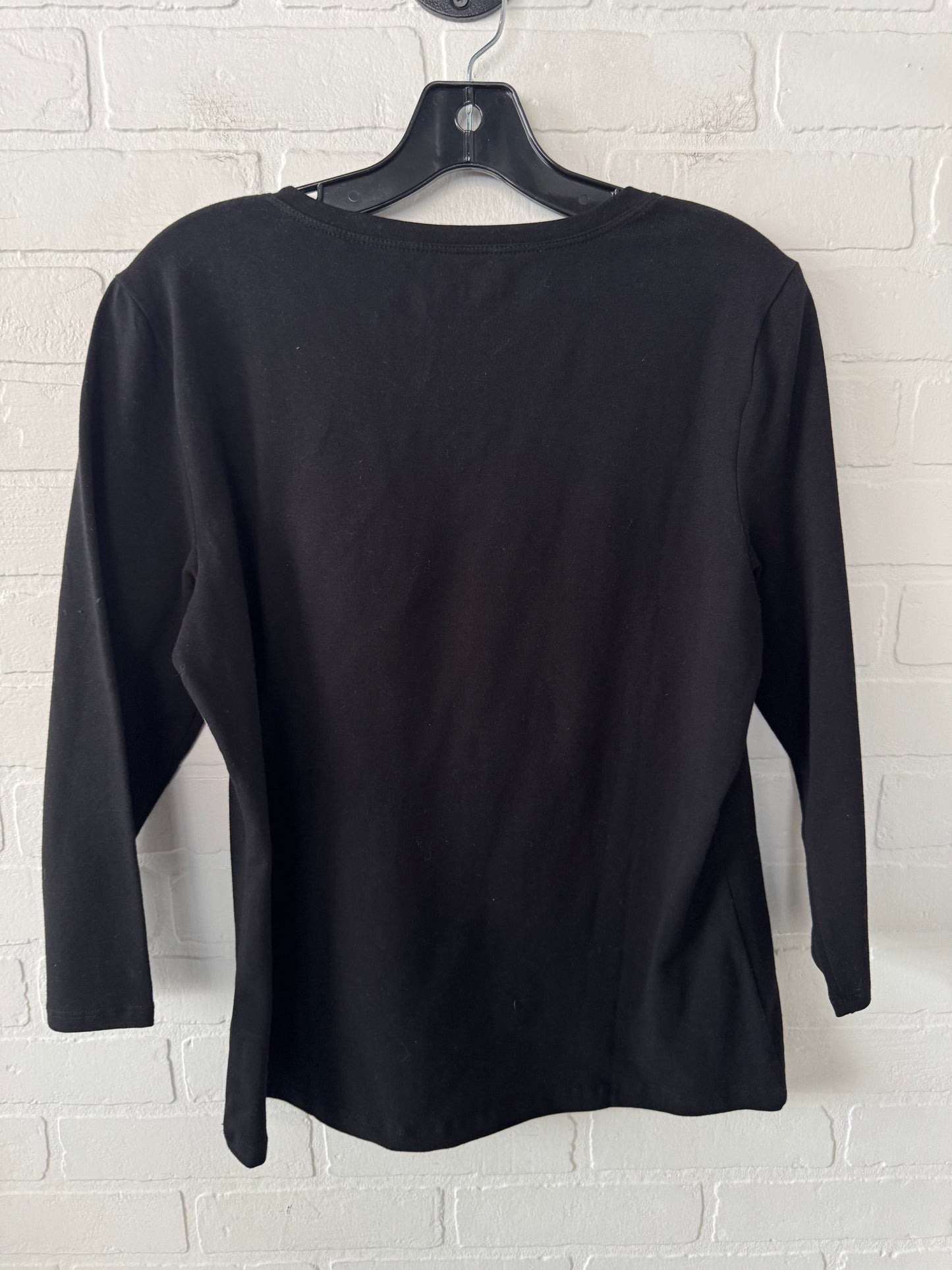 Top 3/4 Sleeve By Zenergy By Chicos In Black & Gold, Size: M