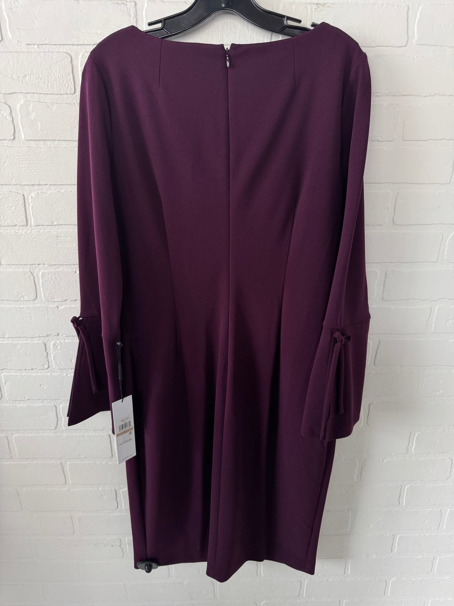 Dress Party Midi By Calvin Klein In Purple, Size: L