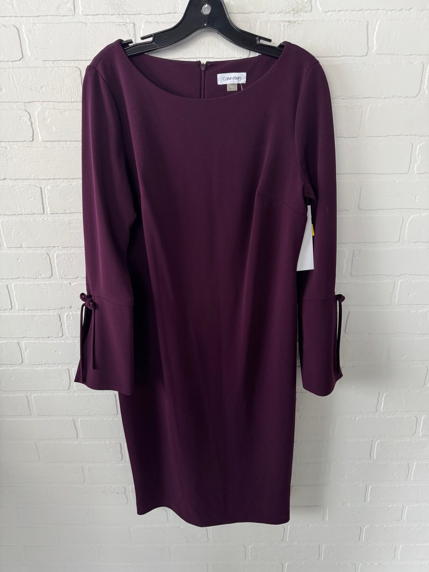 Dress Party Midi By Calvin Klein In Purple, Size: L