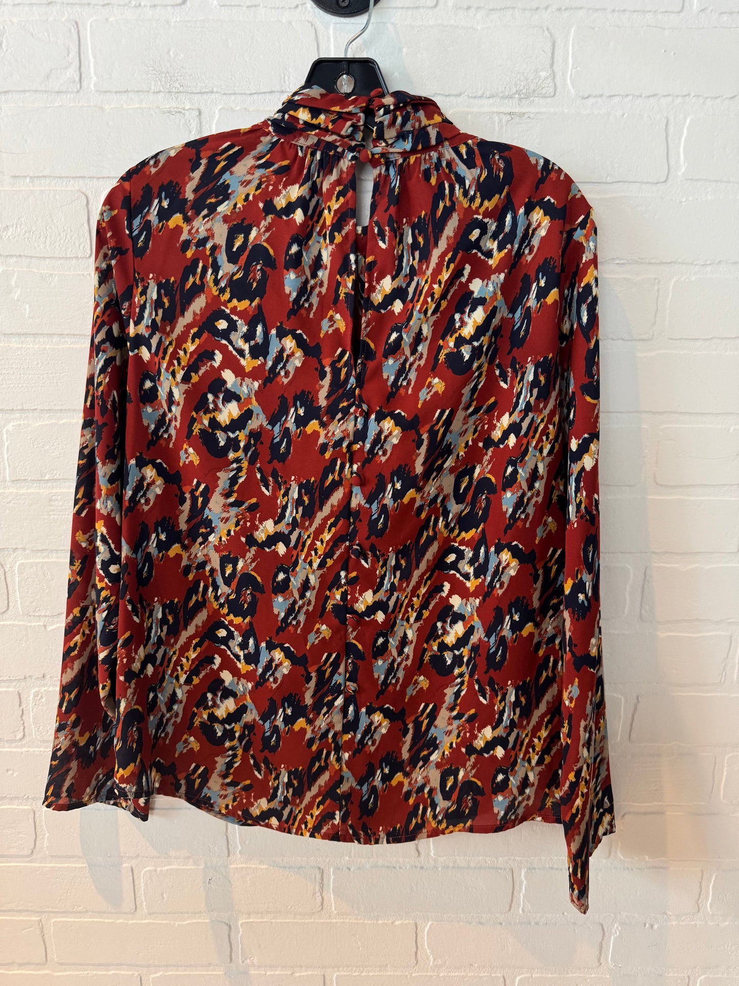 Top Long Sleeve By Allison Joy In Blue & Orange, Size: M