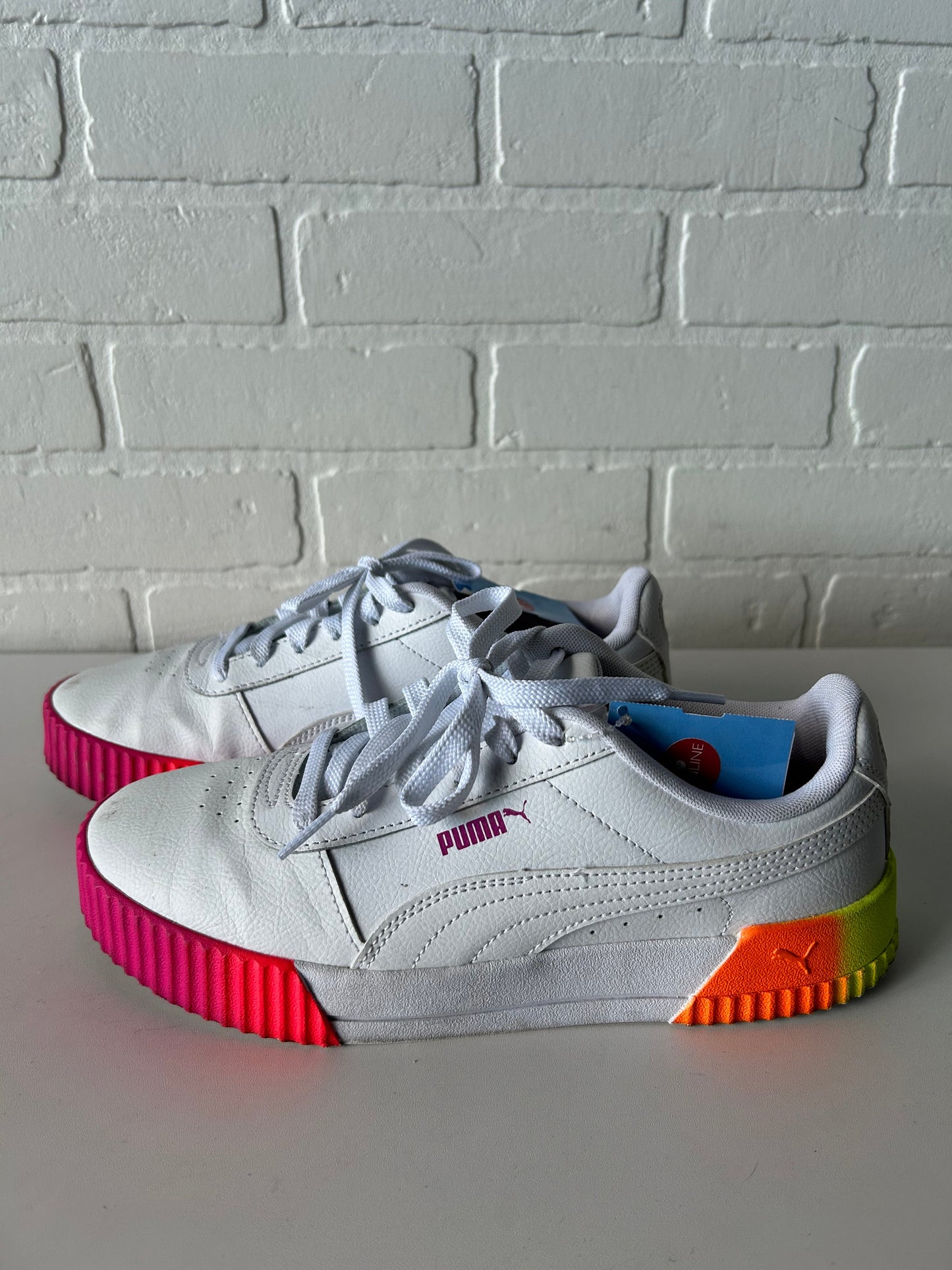 Shoes Sneakers By Puma In Pink & White, Size: 9.5