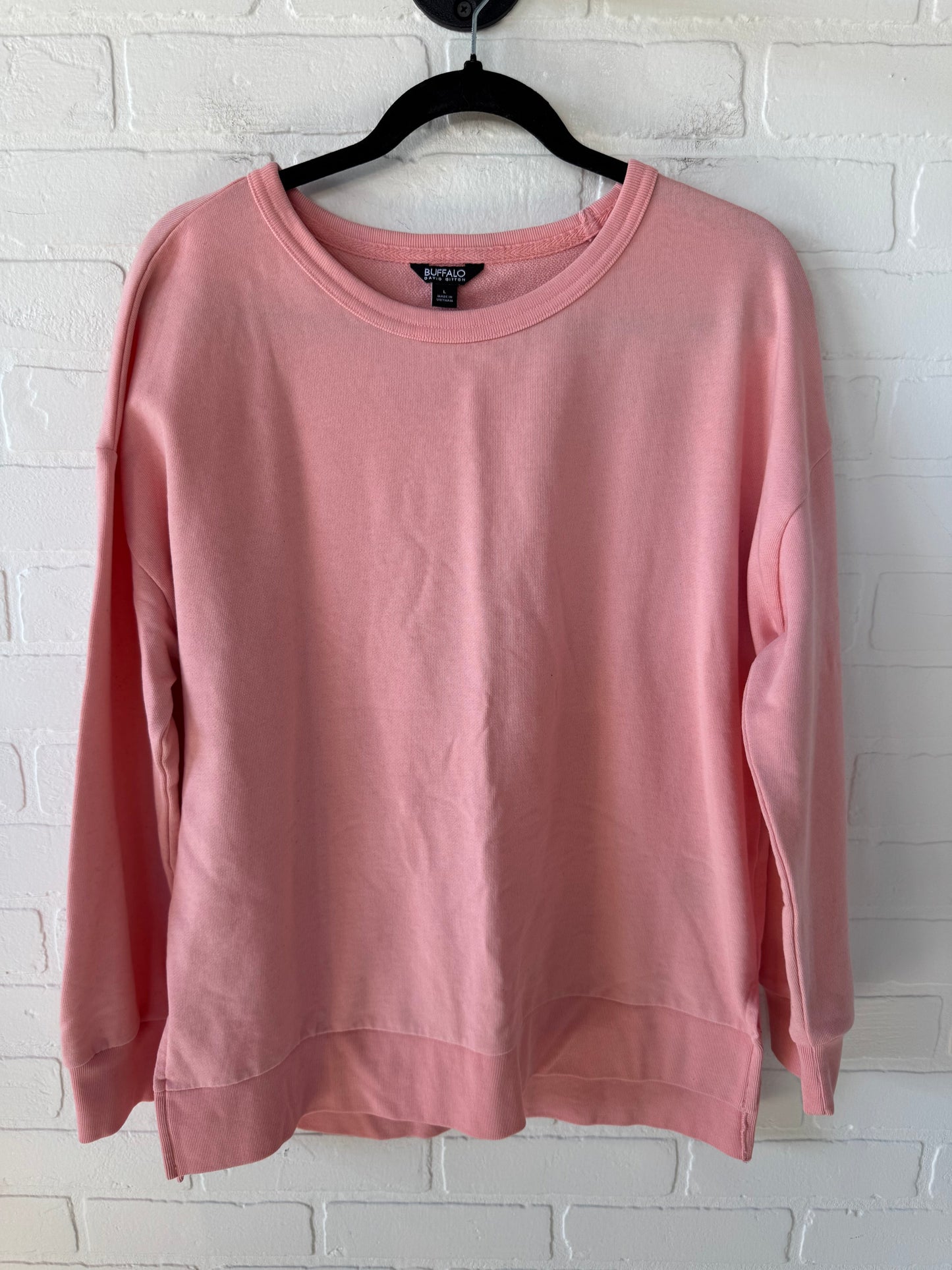 Sweatshirt Crewneck By Buffalo David Bitton In Pink, Size: L