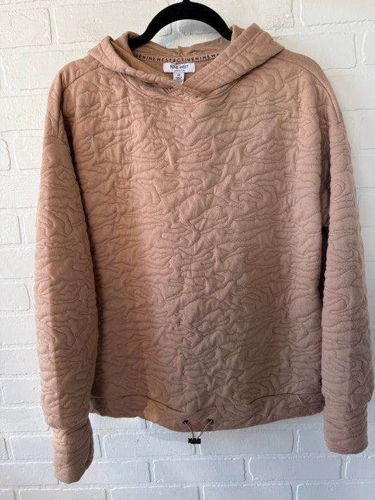 Athletic Sweatshirt Hoodie By Nine West In Tan, Size: M