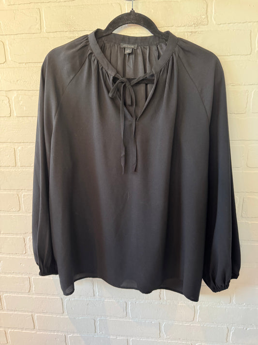 Top Long Sleeve By Ann Taylor In Black, Size: M