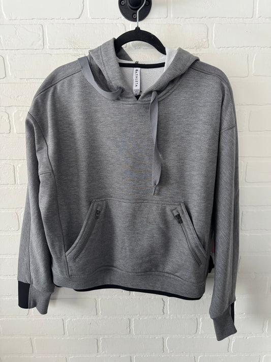 Athletic Sweatshirt Hoodie By Athleta In Grey, Size: M