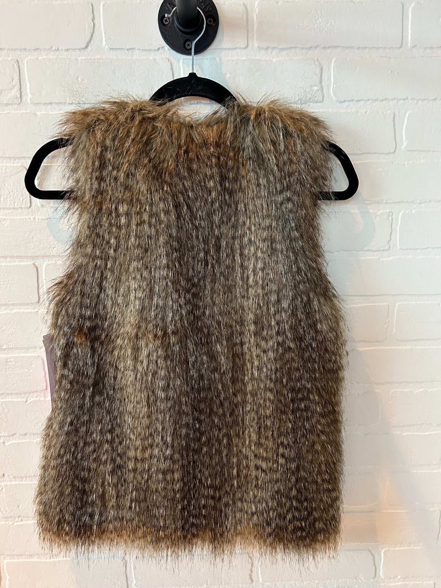 Vest Faux Fur & Sherpa By Divided In Brown, Size: Xs