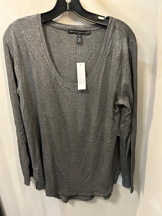 Top Long Sleeve By White House Black Market In Grey, Size: M