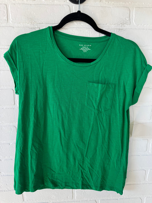 Top Short Sleeve Basic By Max Studio In Green, Size: Xs