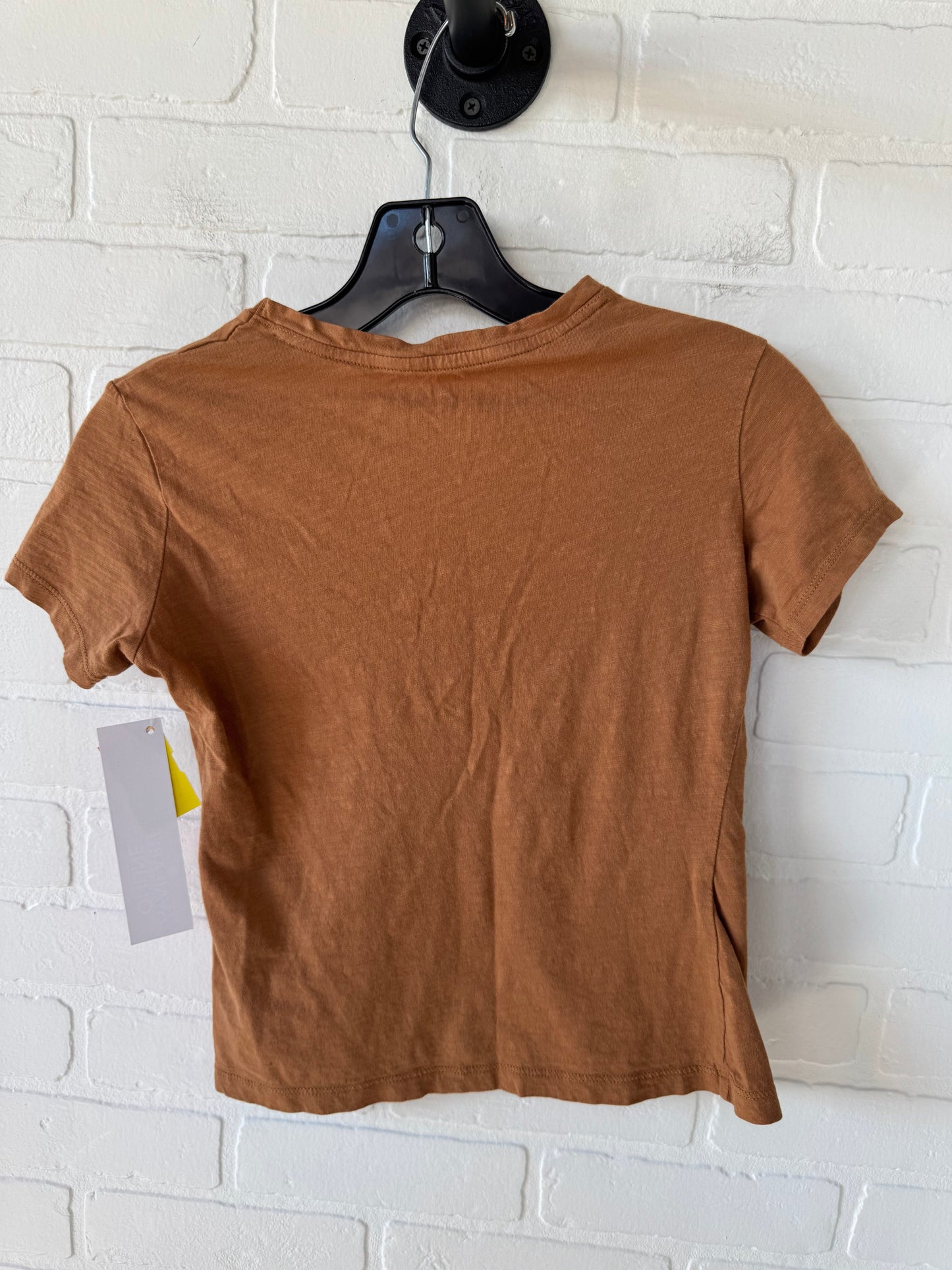 Top Short Sleeve Basic By C And C In Tan, Size: Xs