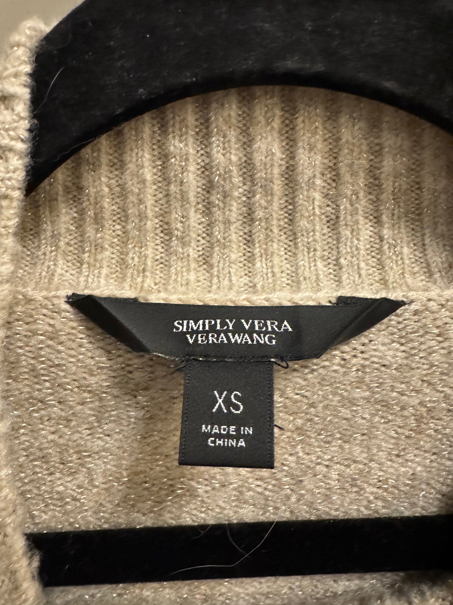 Sweater By Simply Vera In Tan, Size: Xs