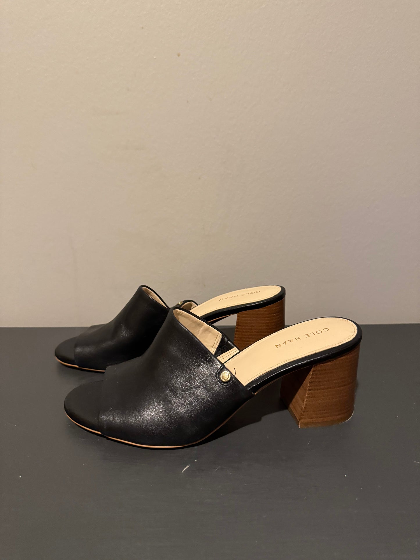 Sandals Heels Kitten By Cole-haan In Black, Size: 7