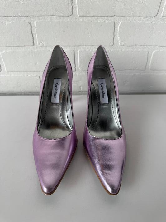 Shoes Heels Kitten By Calvin Klein In Purple, Size: 6.5