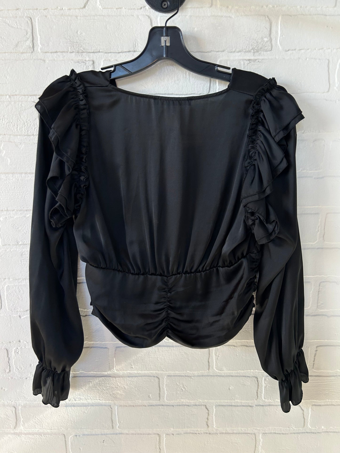 Top Long Sleeve By Zara In Black, Size: M