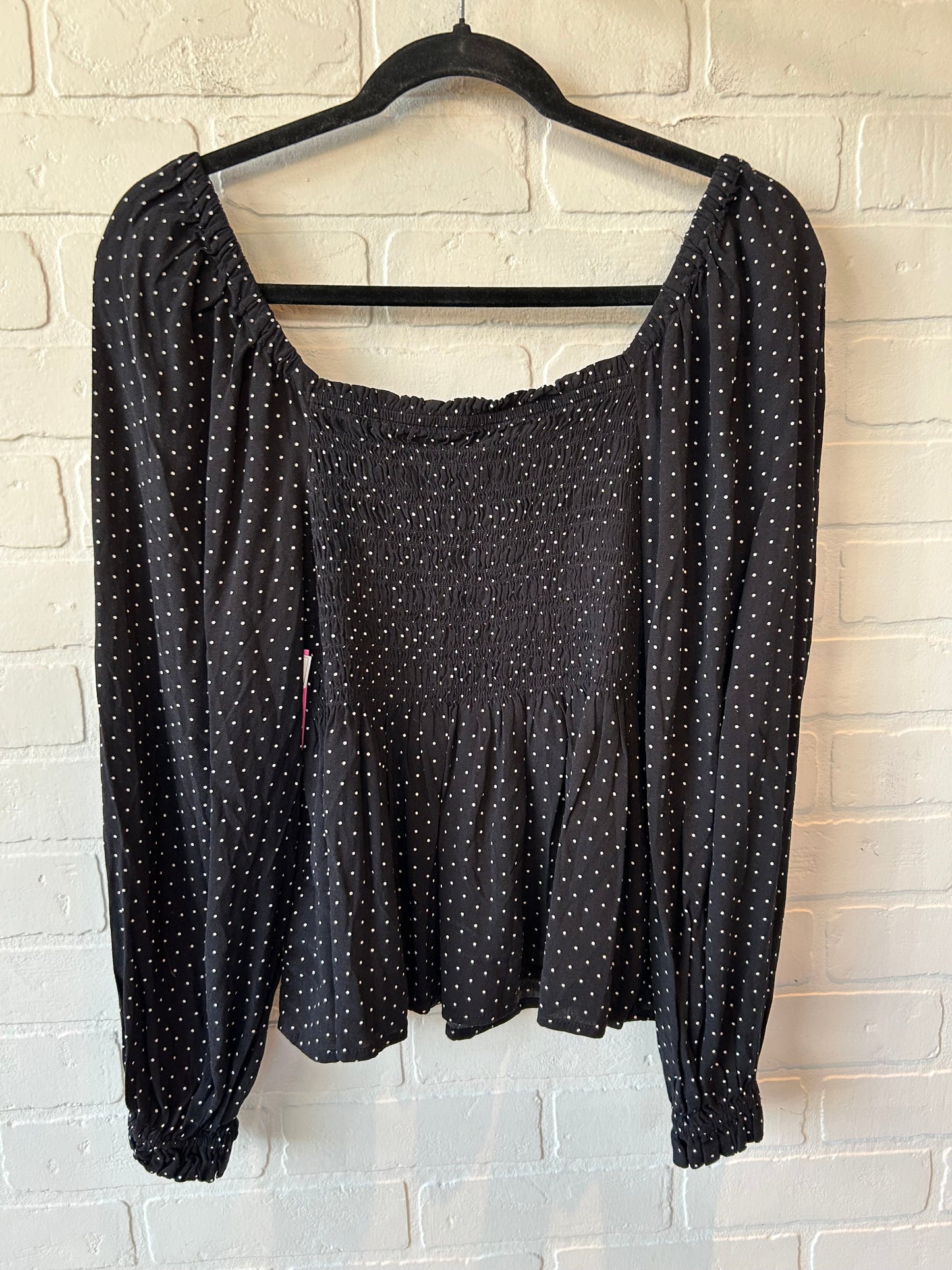 Top Long Sleeve By Gap In Black & White, Size: M