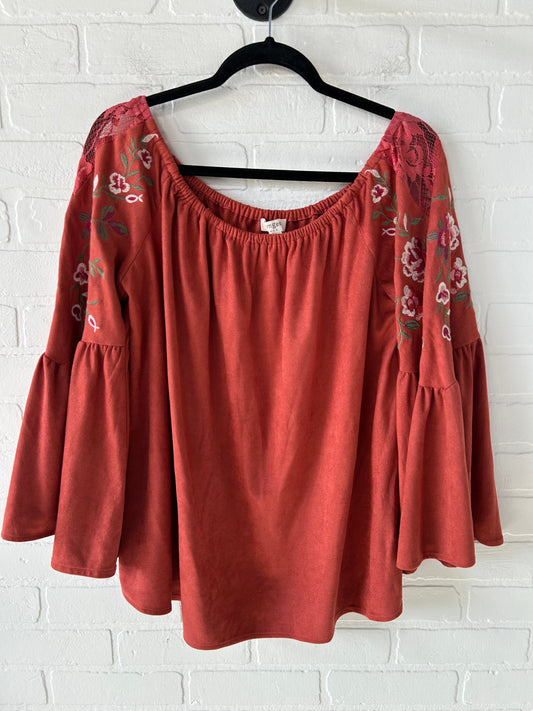 Top Long Sleeve By Umgee In Orange, Size: M