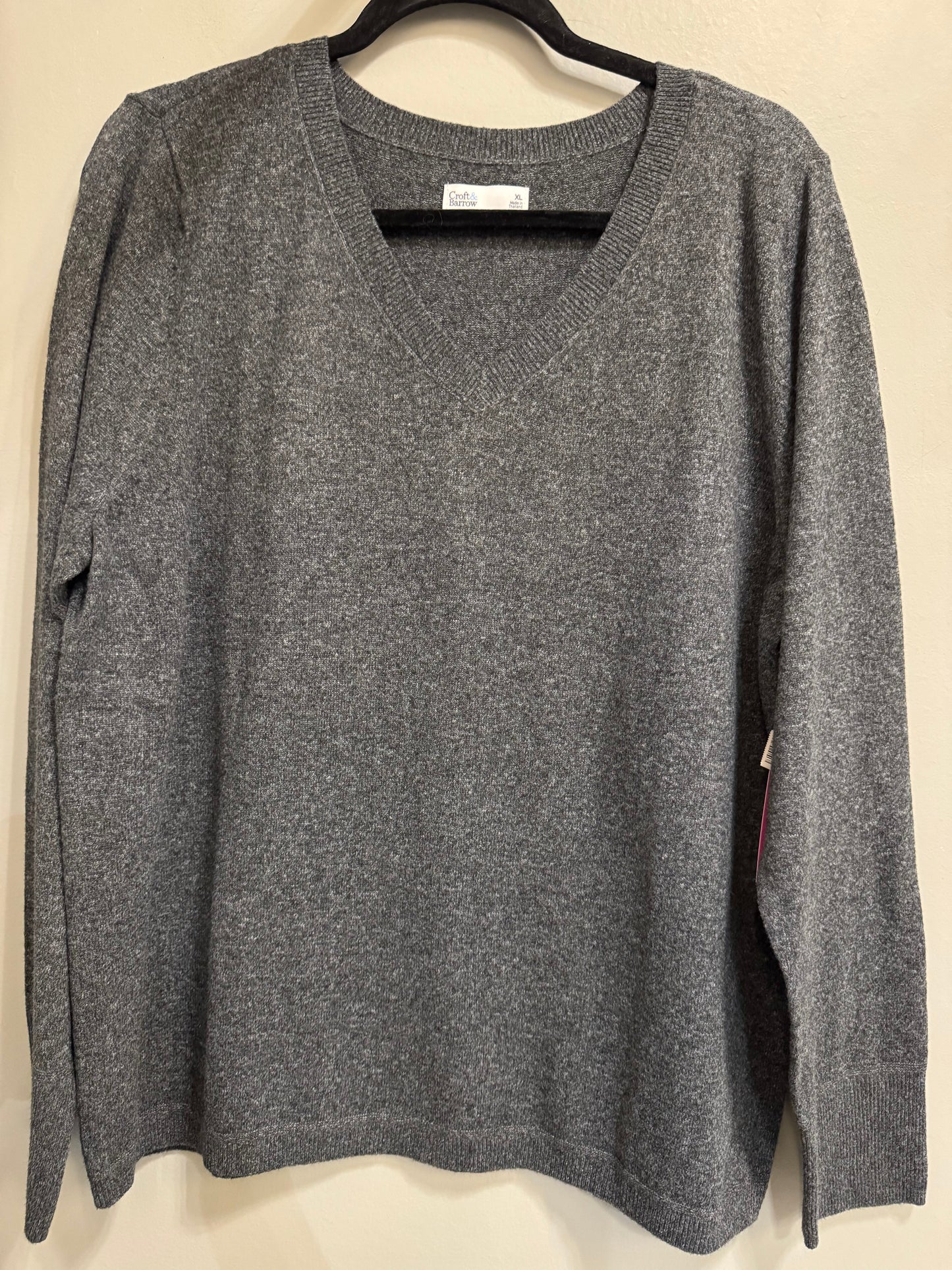 Sweater By Croft And Barrow In Grey, Size: Xl