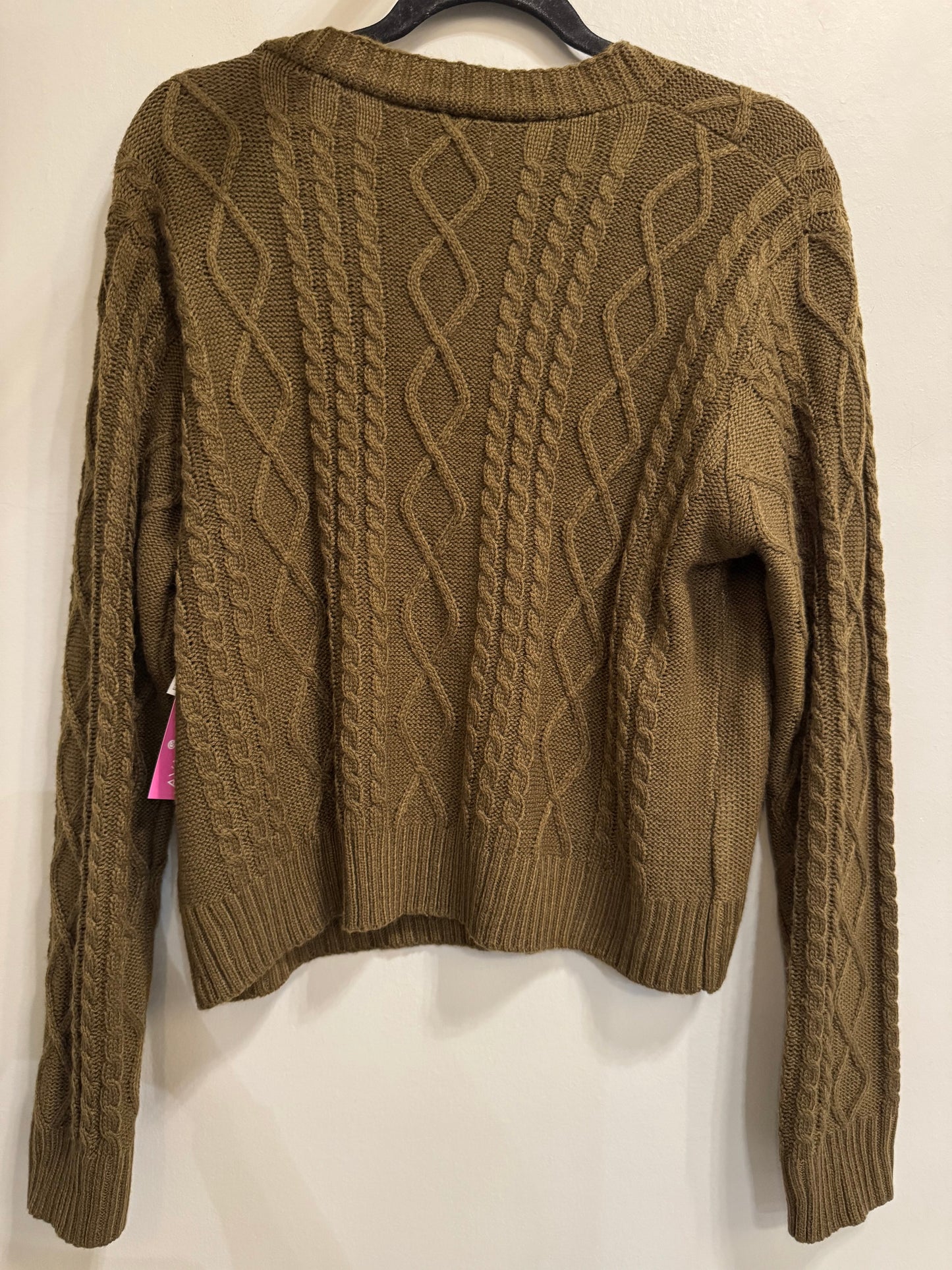 Sweater Cardigan By Clothes Mentor In Brown, Size: L