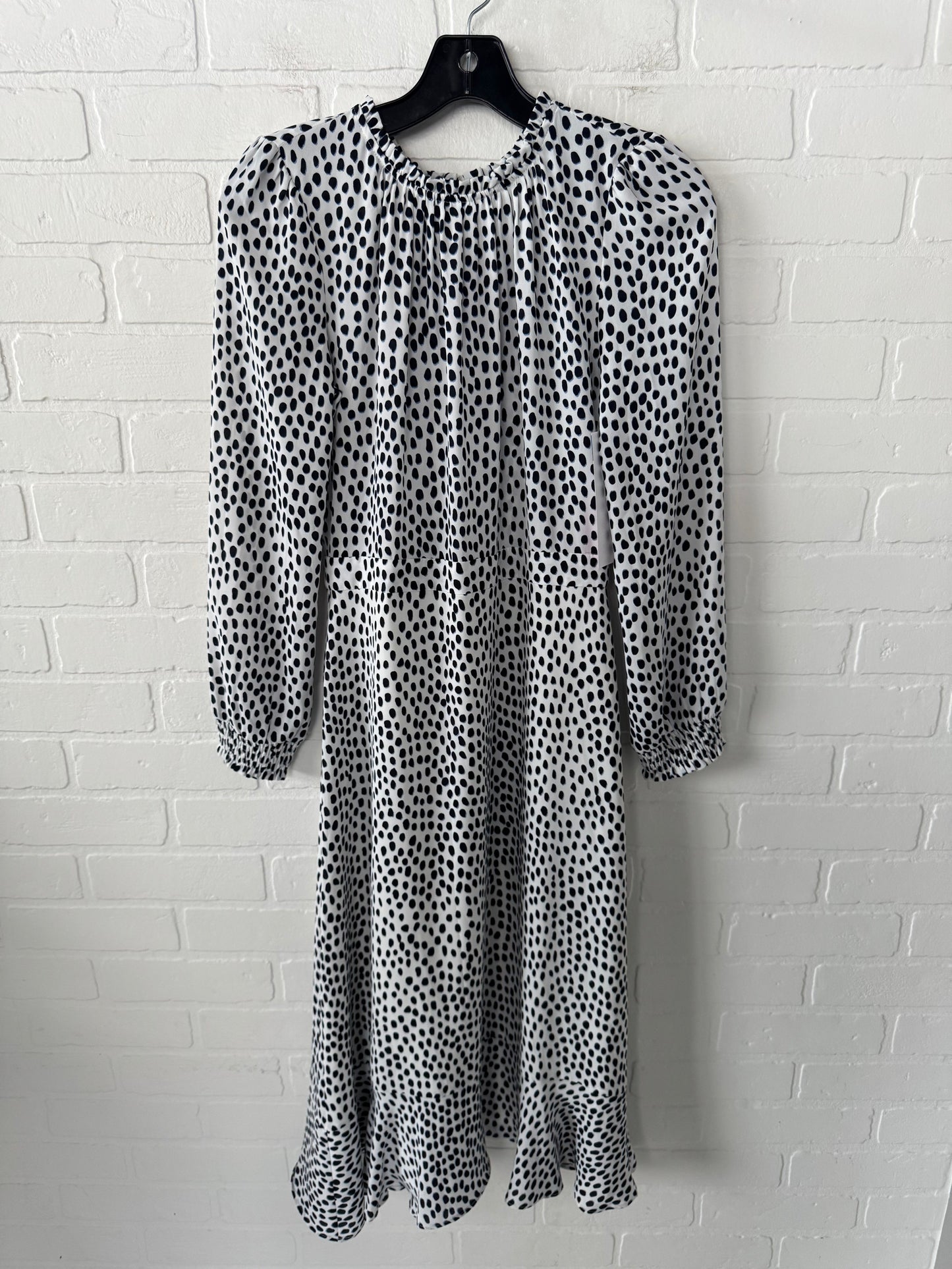 Dress Casual Midi By J. Crew In Black & White, Size: Xs