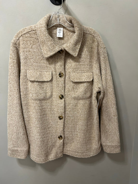 Jacket Shirt By Members Mark In Tan, Size: M