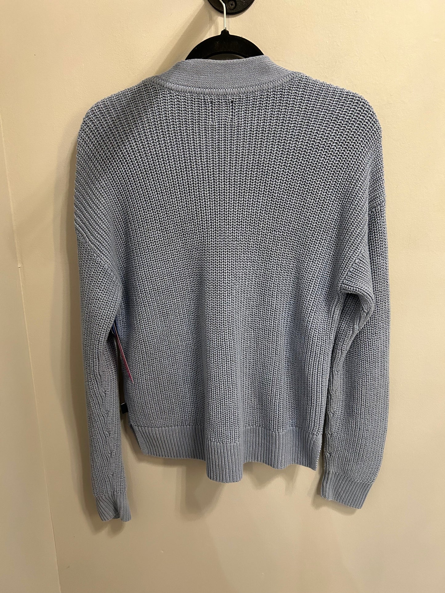 Sweater Cardigan By Gap In Blue, Size: L