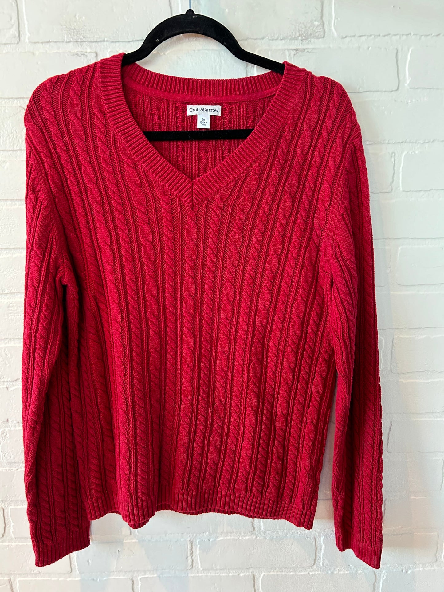 Sweater By Croft And Barrow In Red, Size: M