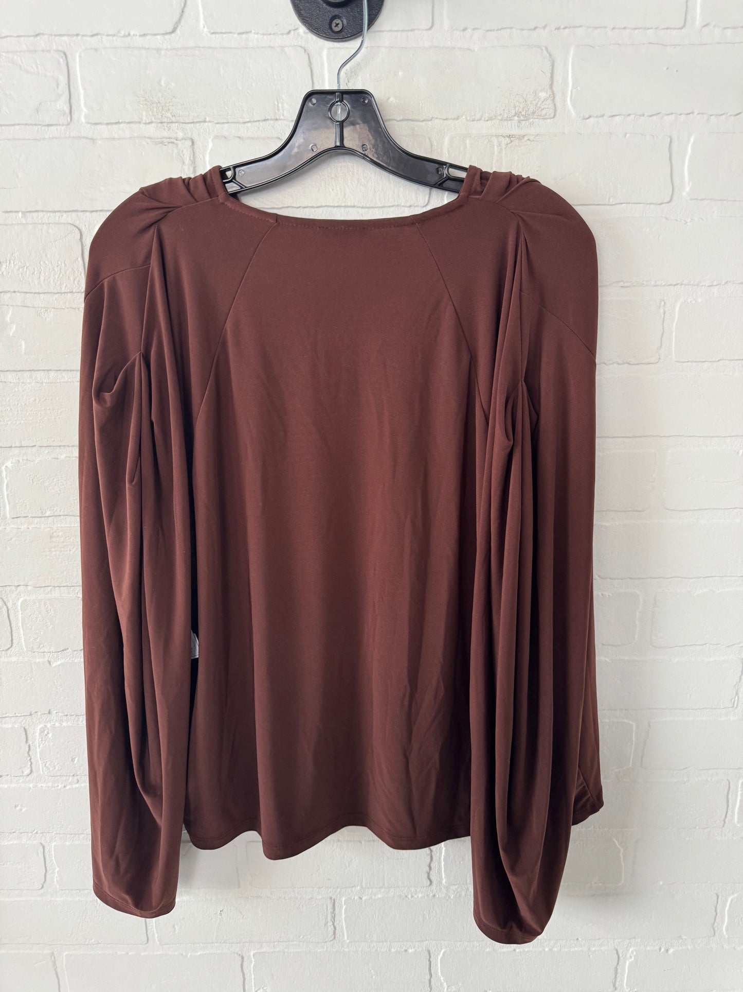 Top Long Sleeve By Express In Brown, Size: L