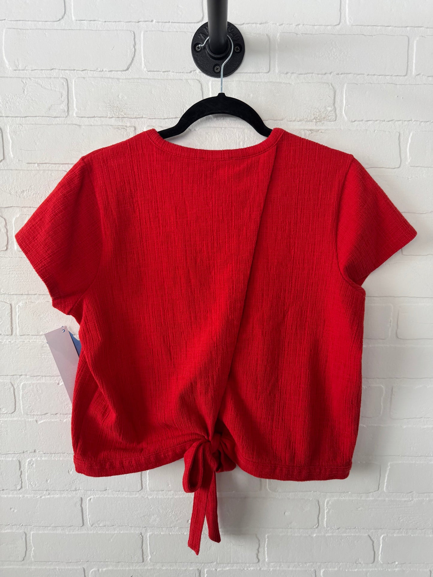 Top Short Sleeve By Madewell In Red, Size: L