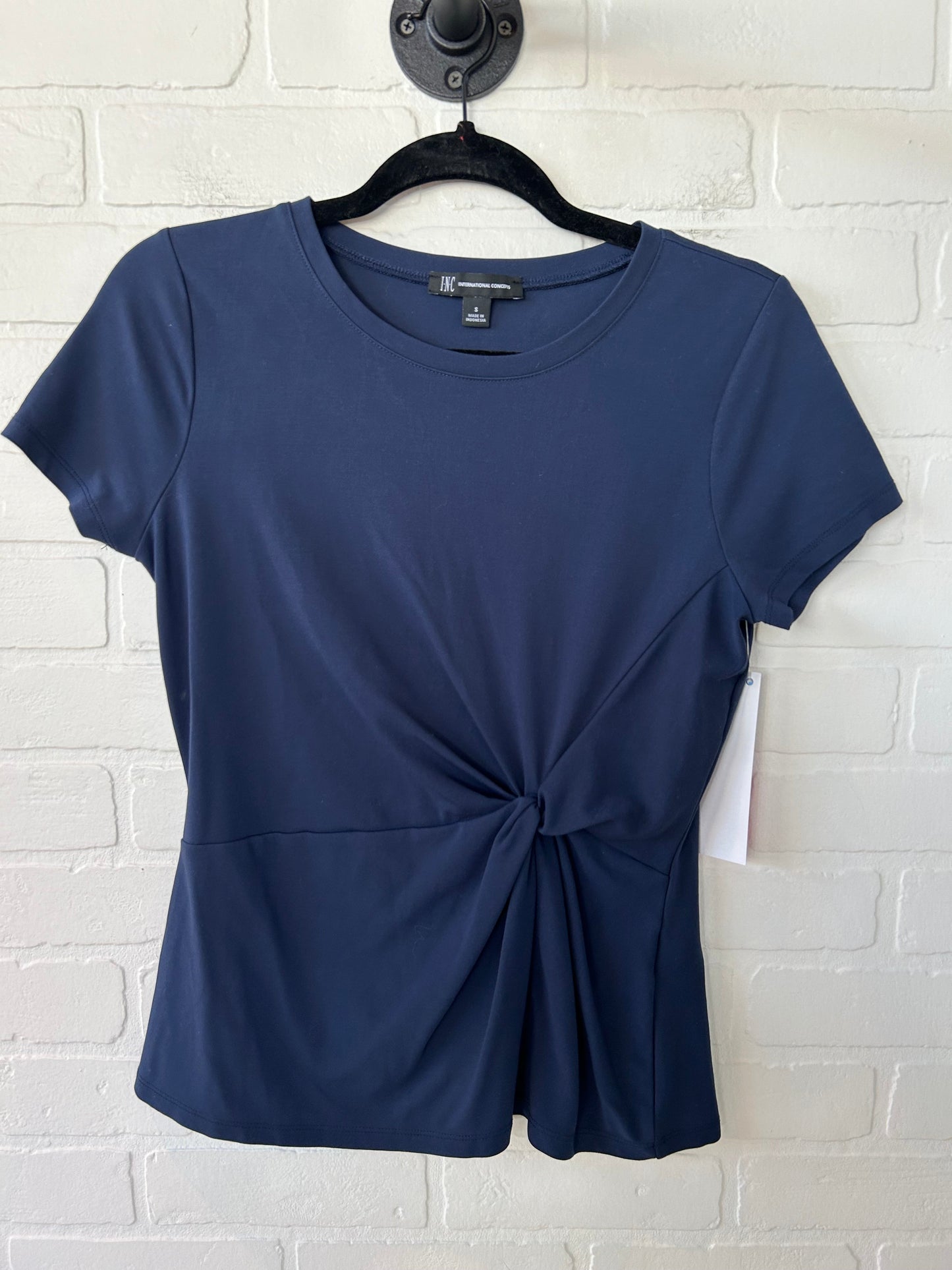 Top Short Sleeve By Inc In Blue, Size: S